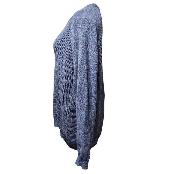 Weatherproof vintage waffle knit sweater heathered blue XXL - Picture 2 of 8